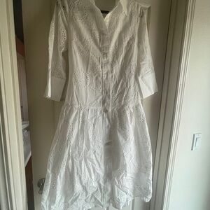Commense White Eyelet Dress